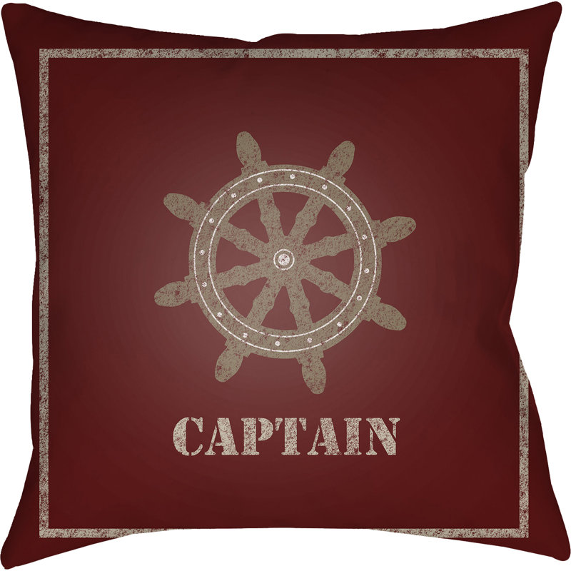  Indoor/Outdoor Throw Pillow, 20" H x 20" W x 1" D, Red
