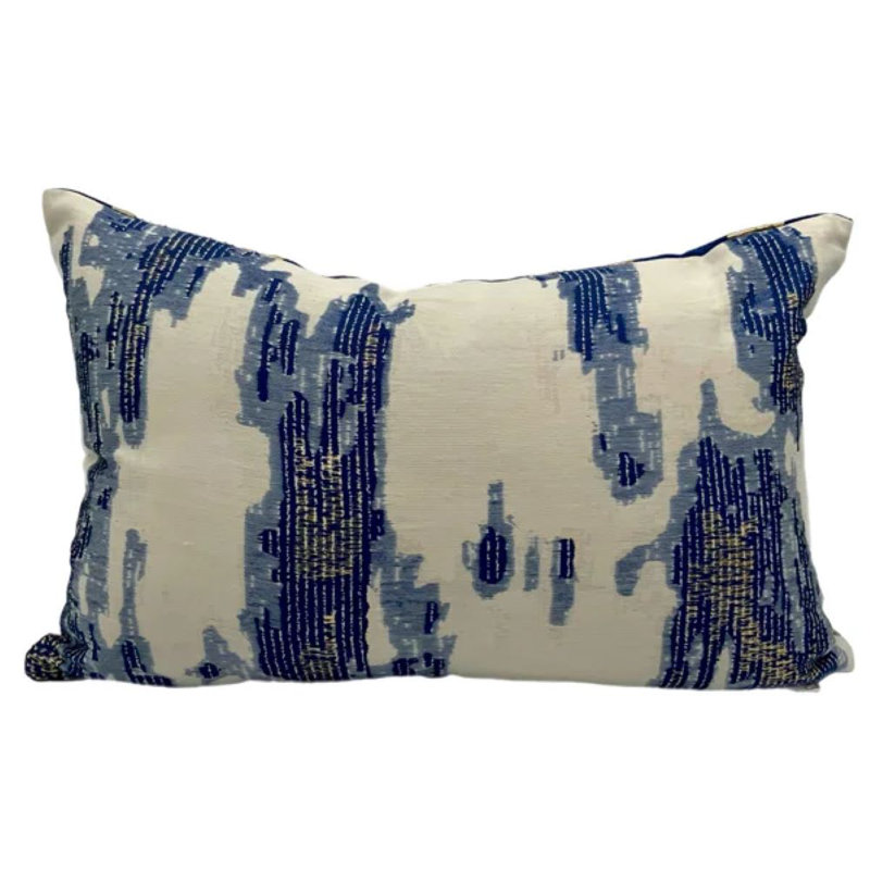 Mariah Lumbar Pillow Cover & Insert, Sapphire