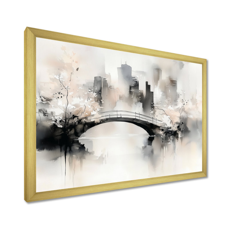 Charmant pont de la ville à Central Park I - décoration murale Bridges, Reproduction encadrée d'une seule photo sans pass