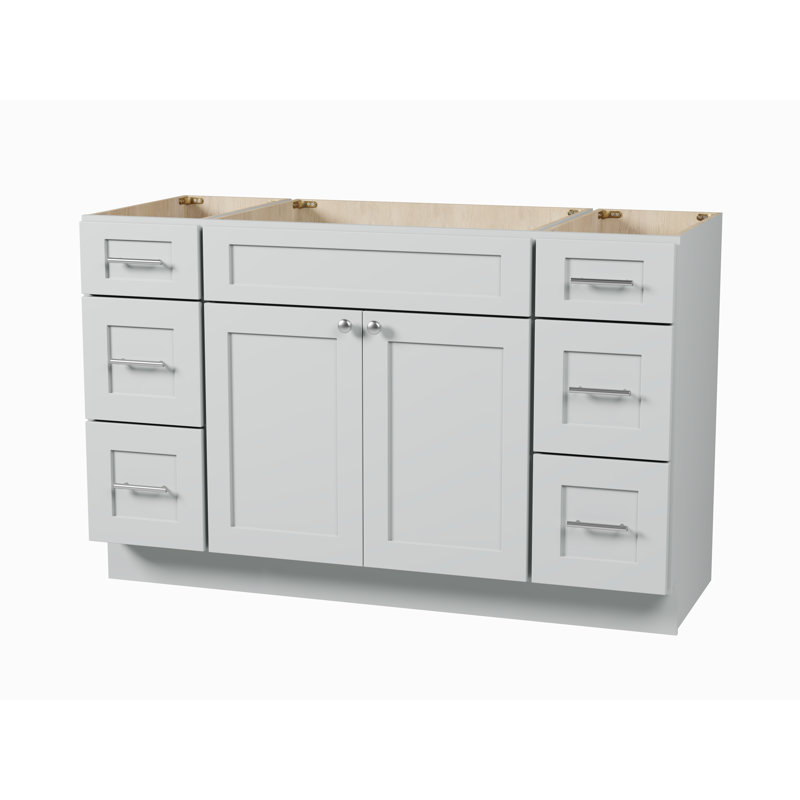 Base de meuble-lavabo simple 54 po Disar, Gris