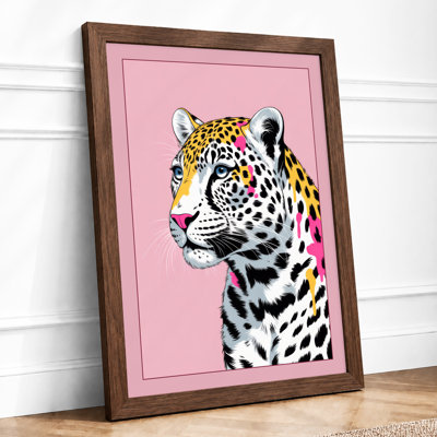 Leopard in Profile Modern - Framed Print