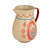  Floral Stoneware Pitcher With Handle