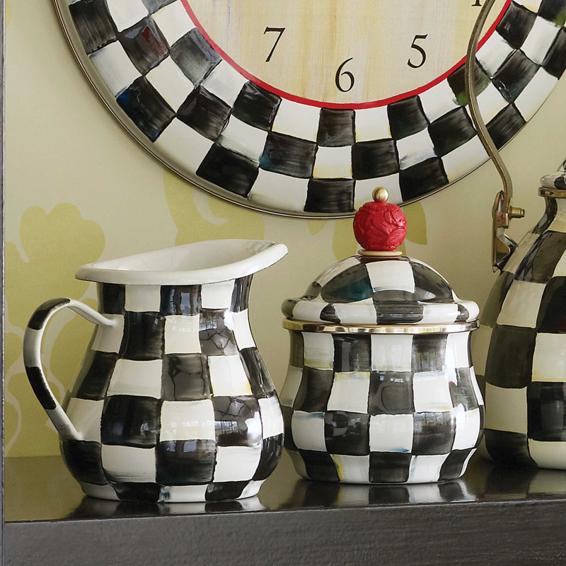 Courtly Check Creamer, Black/White