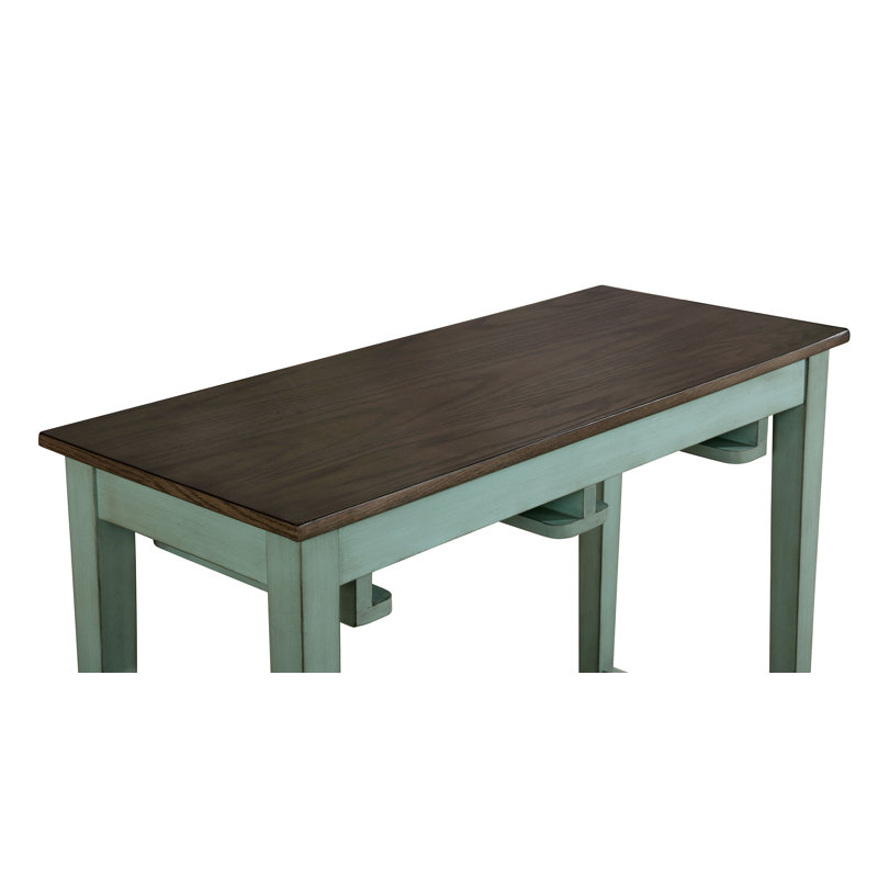 Wood 3-Piece Bar Table Set, Gray, Gray