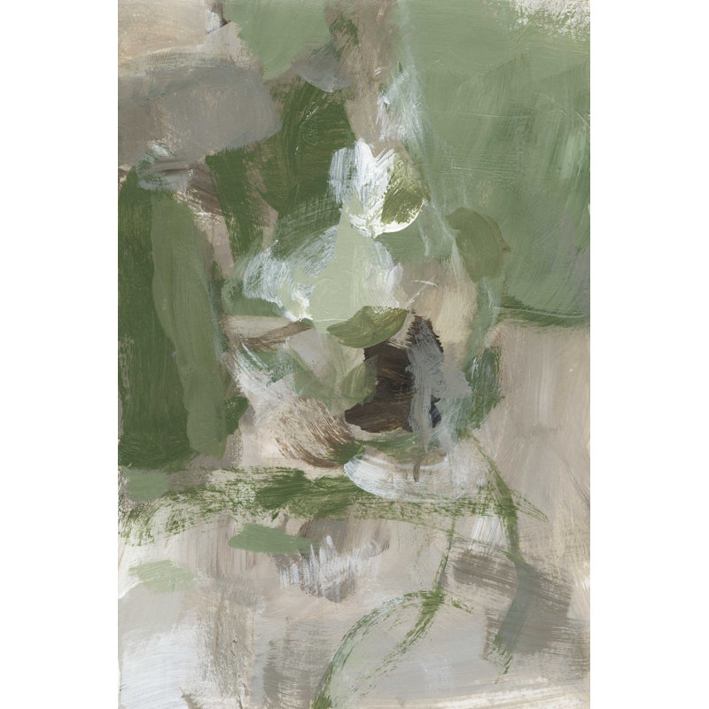 «Green Tea I» par Christina Long - reproduction d'art sur toile tendue, H 36 po x l 24 po x P 1,25 po