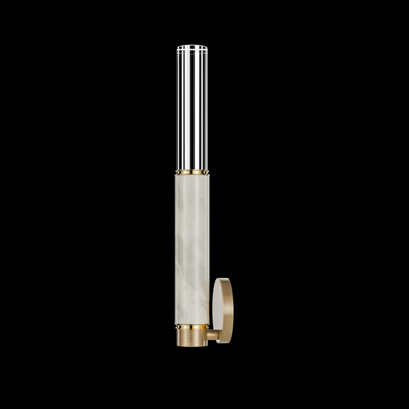 LED Wallchiere, Gold Leaf/Brass/Smoke