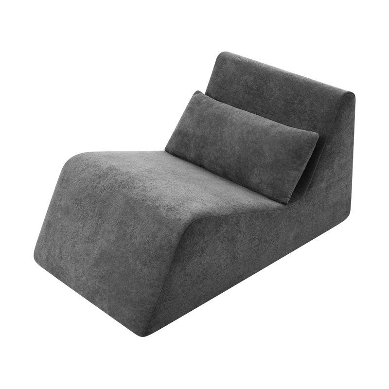 Fauteuil à billes en mousse à mémoire de forme, fauteuil ergonomique gris confortable pour la chambre à coucher et sièges confortables