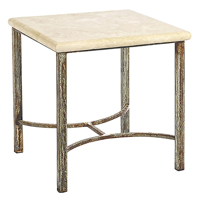 Istanbul Coffee Table, Lite Travertine, Deep Ocean