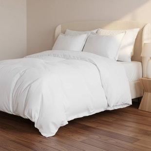 White Extra Soft Hotel Luxury Duvet Cover King Size Set with 2 Pillow Shams, Easy Care, with Zipper Closures, Ties