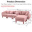 Canapé modulaire en L convertible en forme de L à 4 places avec pieds en forme de coquillage, amovibles et cylindriques. Confort et style pour votre espace de bureau-544640523