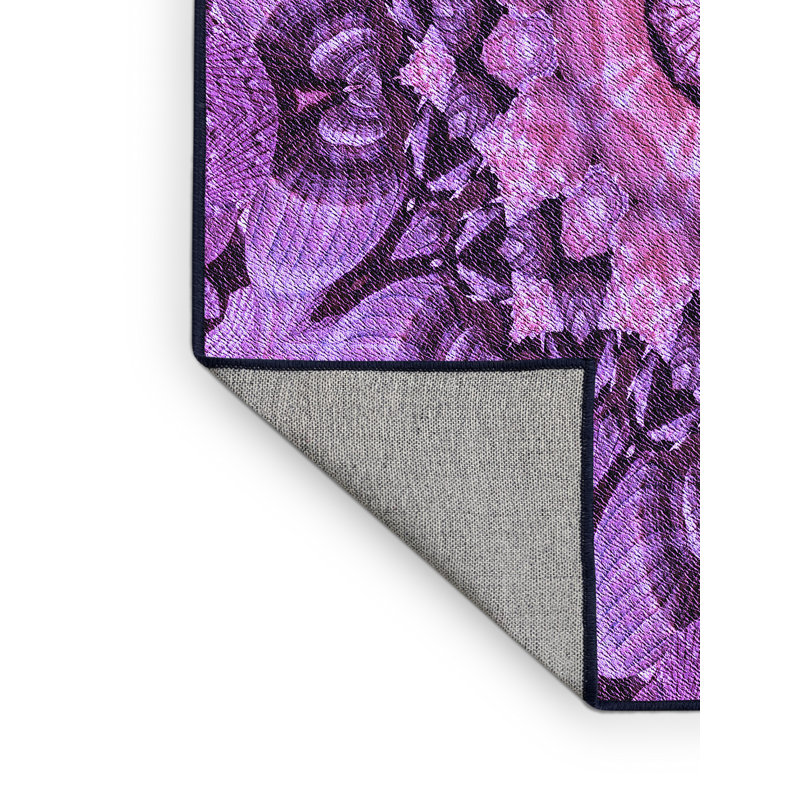 Tapis mauve tissé à la machine, Rectangle 8 pi x 12 pi