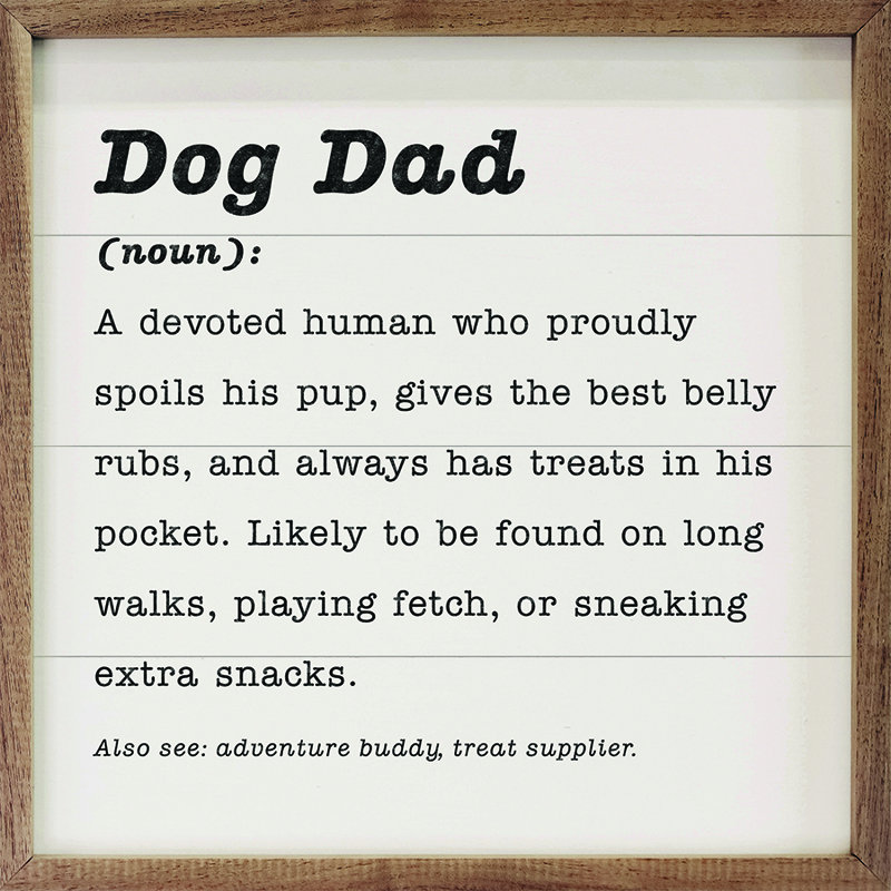 Définition de «Dog Dad», H 4 po x l 4 po, Blanc