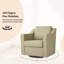 Faux Leather Swivel Armchair-1368538209