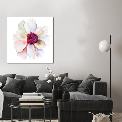 Flower Canvas Print Abstract Art With Floral Accents From Watercolor Painting Perfect As Personalized Wedding Gift For Couples