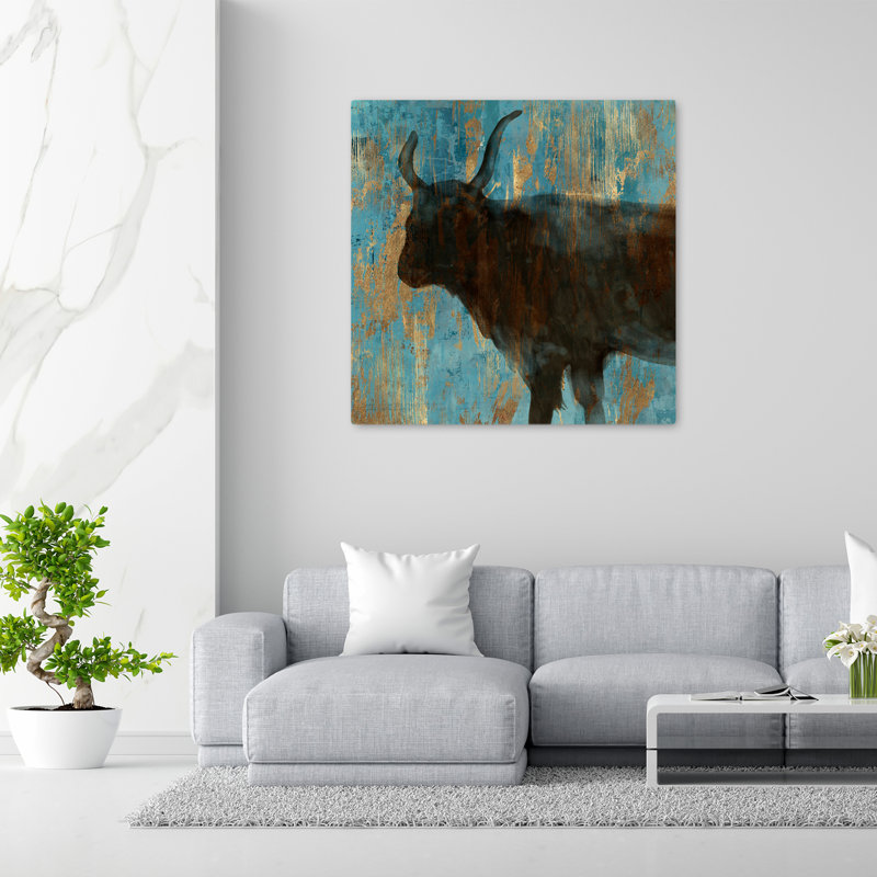 Bison Ii Contemporary Art, 48" H x 48" W