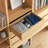 Natural Oak 19.5" Floor-Mounted Closet Section with 1 Clothing Rod, 1 Shelf & 3 Reveal Drawers-136873084-136873088