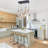  8 - Light Dimmable Cluster Pendant With Matte Black Finsh