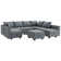 Modular U shaped Sectional Sofa with Storage Ottoman