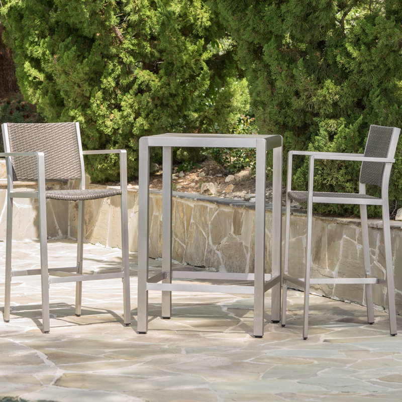 Caggiano 2 - Person Wicker Patio Dining Set with Square Table