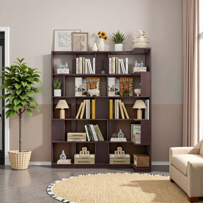 Ensemble de bibliothèque de coin 2 pièces peu encombrante, combinaison libre, assemblage flexible pour le bureau à domicile