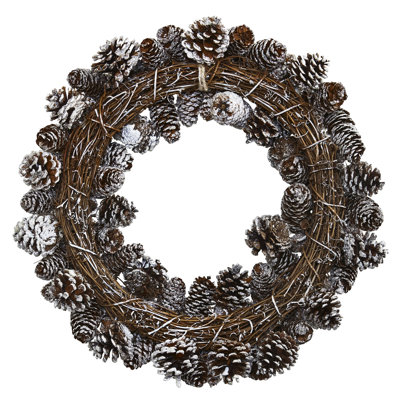 17'' Faux Pinecone Wreath