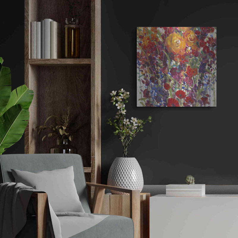 «Mixed Bouquet III» par Tim O'Toole, art mural en métal, H 24 po x l 24 po