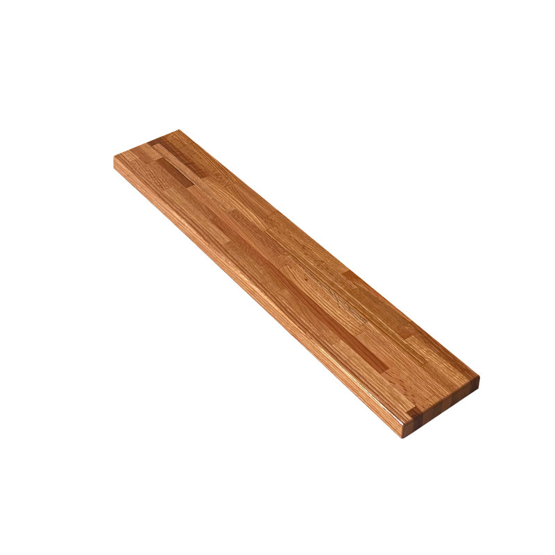 Dauna Solid Wood Accent Shelf, 1.5" x 8" x 48", Red Oak