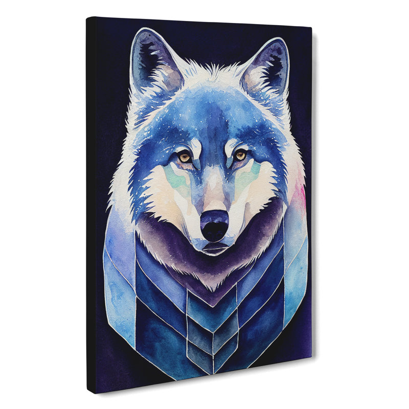 Futuristic Wolf No.1 - Wrapped Canvas, 76cm H x 50cm W x 3cm D
