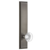 Grandeur Carré Tall Plate Passage with Bordeaux Crystal Door Knob
