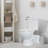 SUPERFLO Macerating Toilet System, Two Piece Upflush Toilet for Basement With AC & 4 Water Inlets