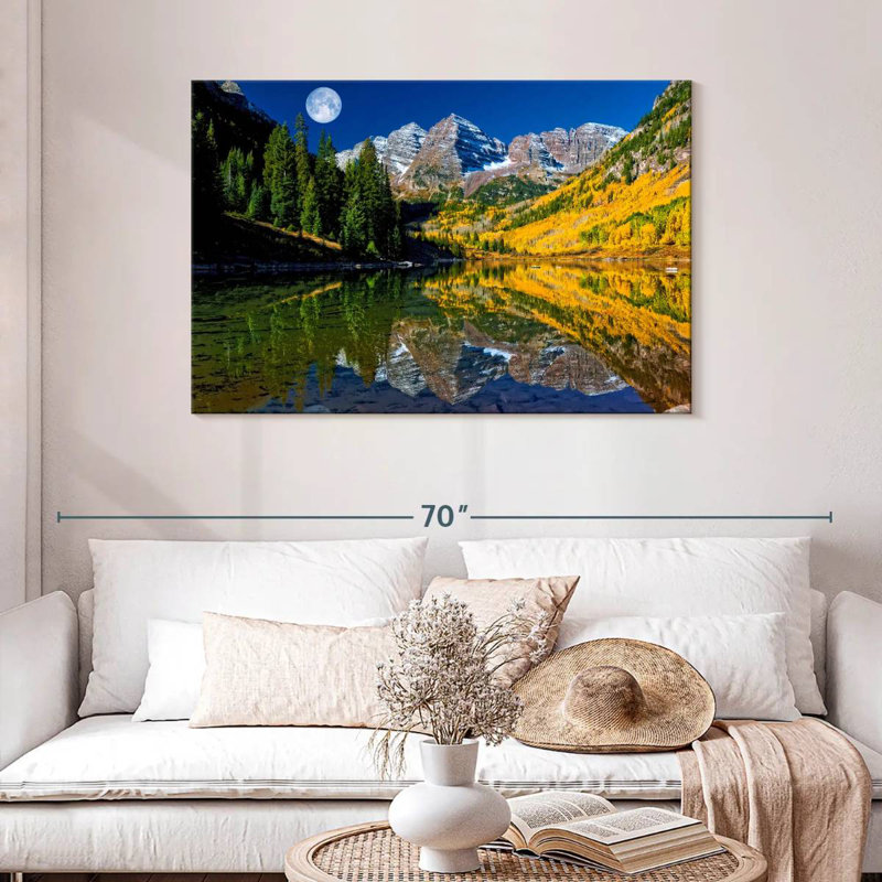Alvord Maroon Bells pleine lune, H 30 po x l 45 po