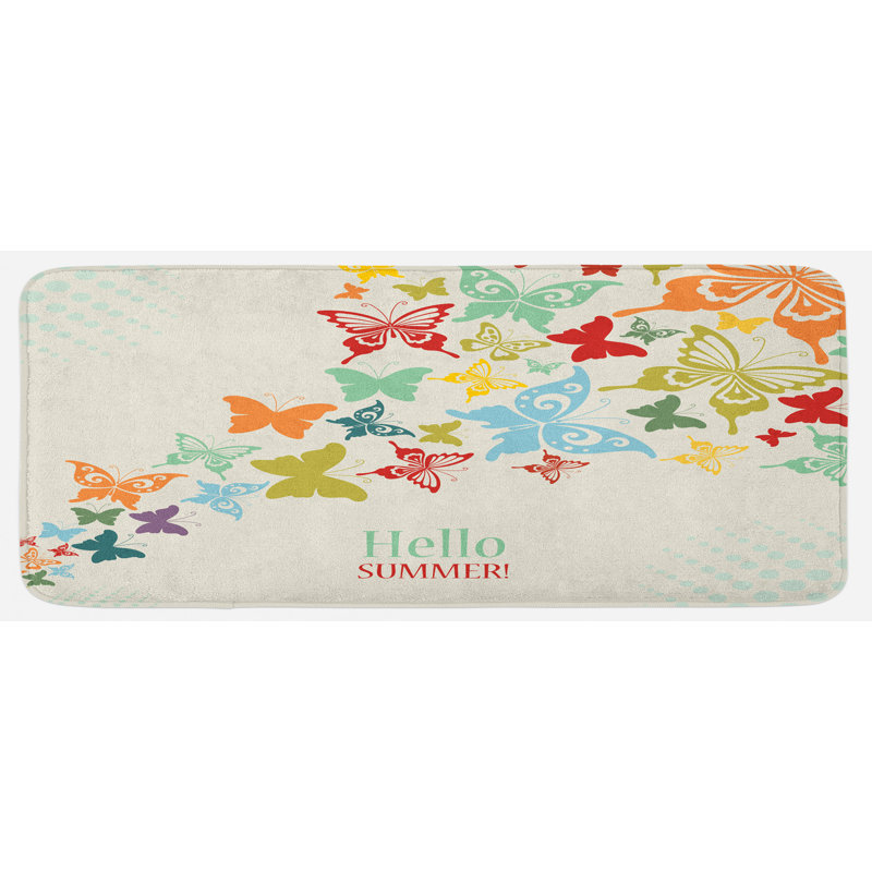 Tapis de cuisine papillons