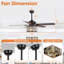 Zeiger 52'' Double-Sided 5-Blade Crystal Indoor Ceiling Fan with Remote Control and Light Kit Included-1026183734