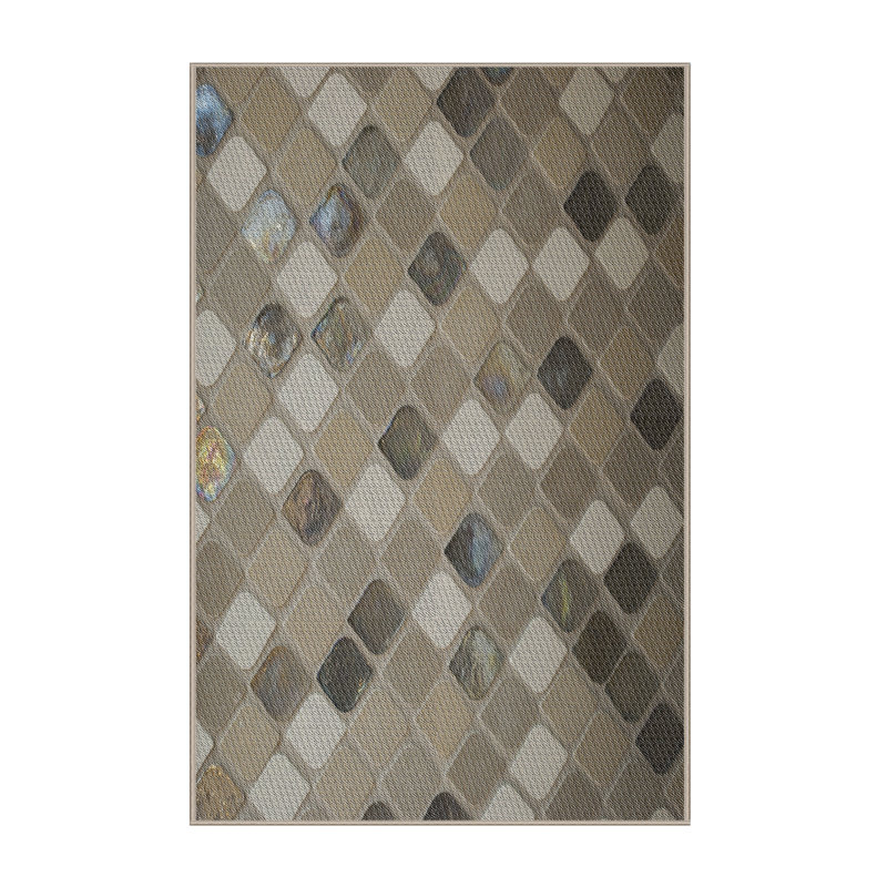Geometric Indoor Rug, Rectangle 2' x 3'