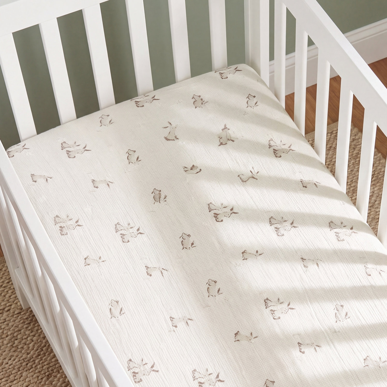 Garcia Organic Cotton Bunny Crib Sheet