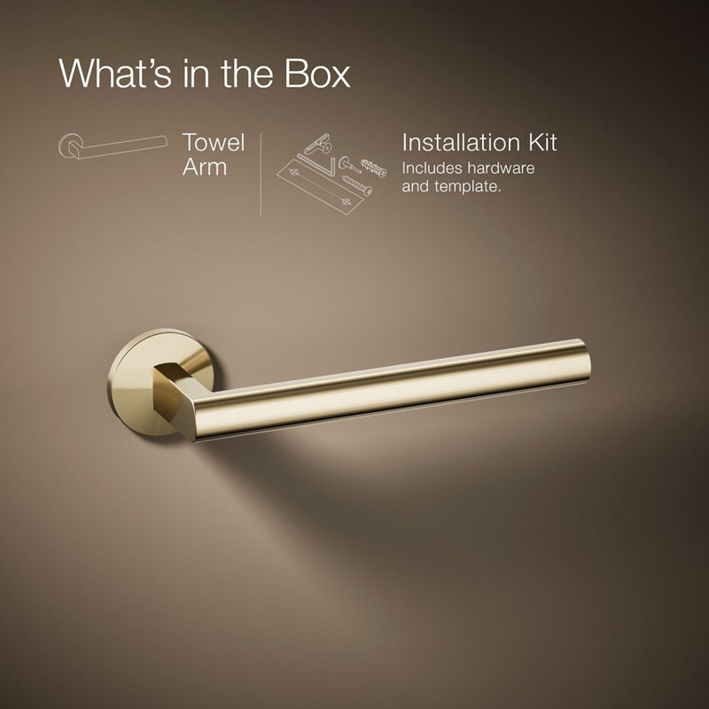 Components™ Towel Arm, Vibrant French Gold
