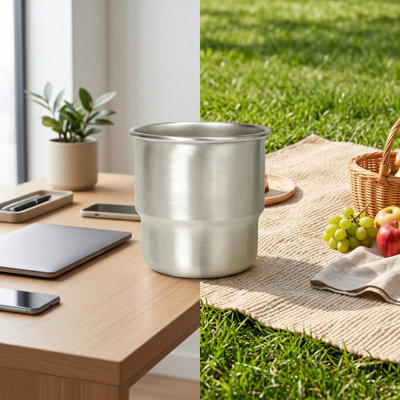 Water Bottle 280ml Stainless Steel Coffee Mug Mini Double Walled Mug Water Bottle For Office Home Outdoor Coffee Beverages Coffee Mug