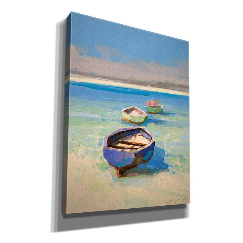 Art mural sur toile Breakwater Bay «Caribbean Shore» par Vahe Yeremyan, H 34 po x l 26 po x P 1,5 po