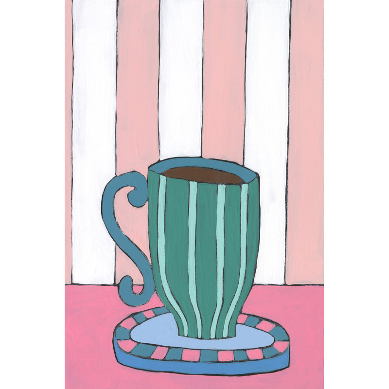 Mid Morning Coffee II by Regina Moore - Painting on Canvas, 46cm H x 30cm W, Wrapped Canvas