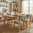 5-Piece Dining Set - Solid Wood Table and Upholstered Chairs-932685748