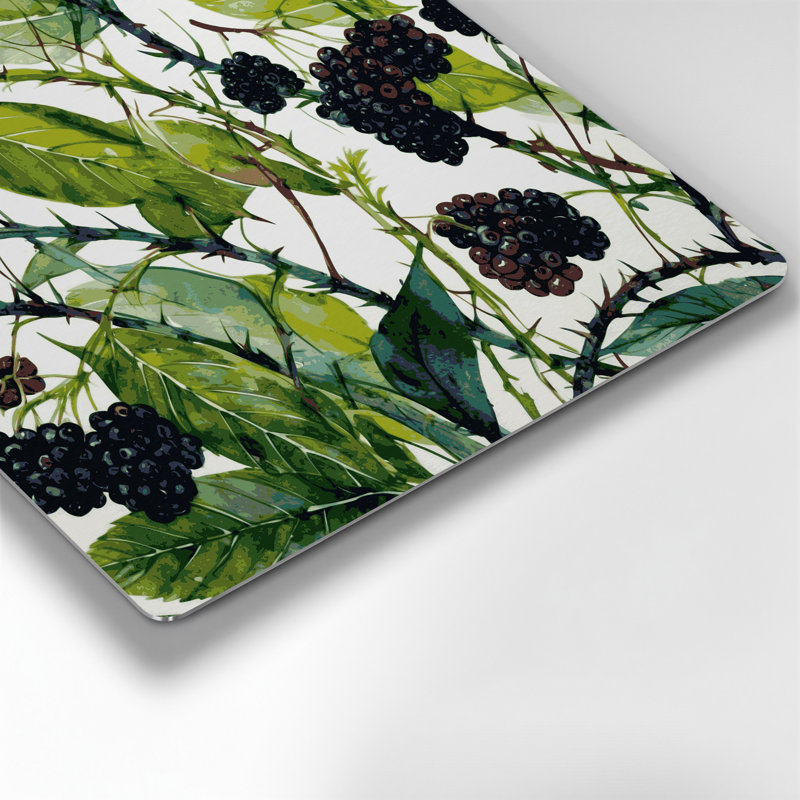 Art mural en métal Botanical Blackberry Canes, H 16 po x l 16 po