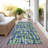 Zarifa Blue Washable Indoor-Outdoor Rug - -2026029503