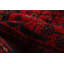 Tapis décoratif en laine rouge noué à la main New Age de conception unique 6 pi 4 po x 9 pi 5 po Deneen