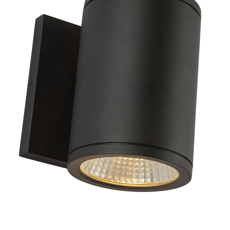 Nordic Glass LED Flush Mounted Sconce, 5" H x 4.63" W x 3.38" D, Black, 10 W