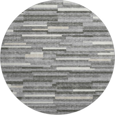 Premium Machine Washable Prisco Gray Rug