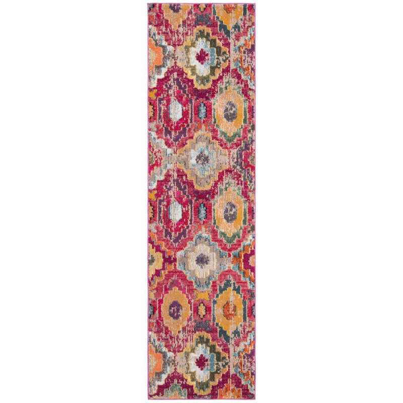 Martucci Geometric Area Rug, Runner 66 x 183cm