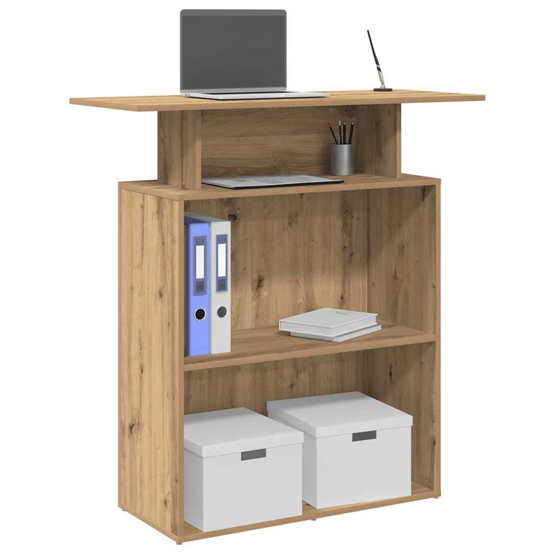 Baheerathan Standing Desk, Artisan Oak