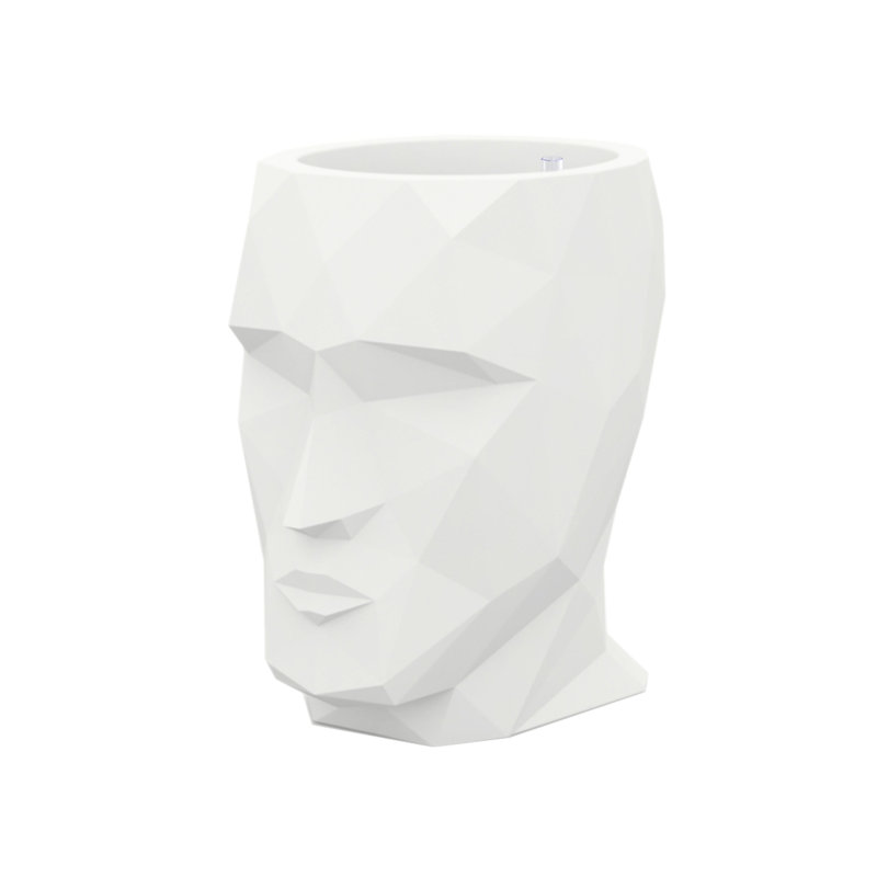 Adan Resin Statue Planter, White, 27.5" H x 19.75" W x 23.75" D
