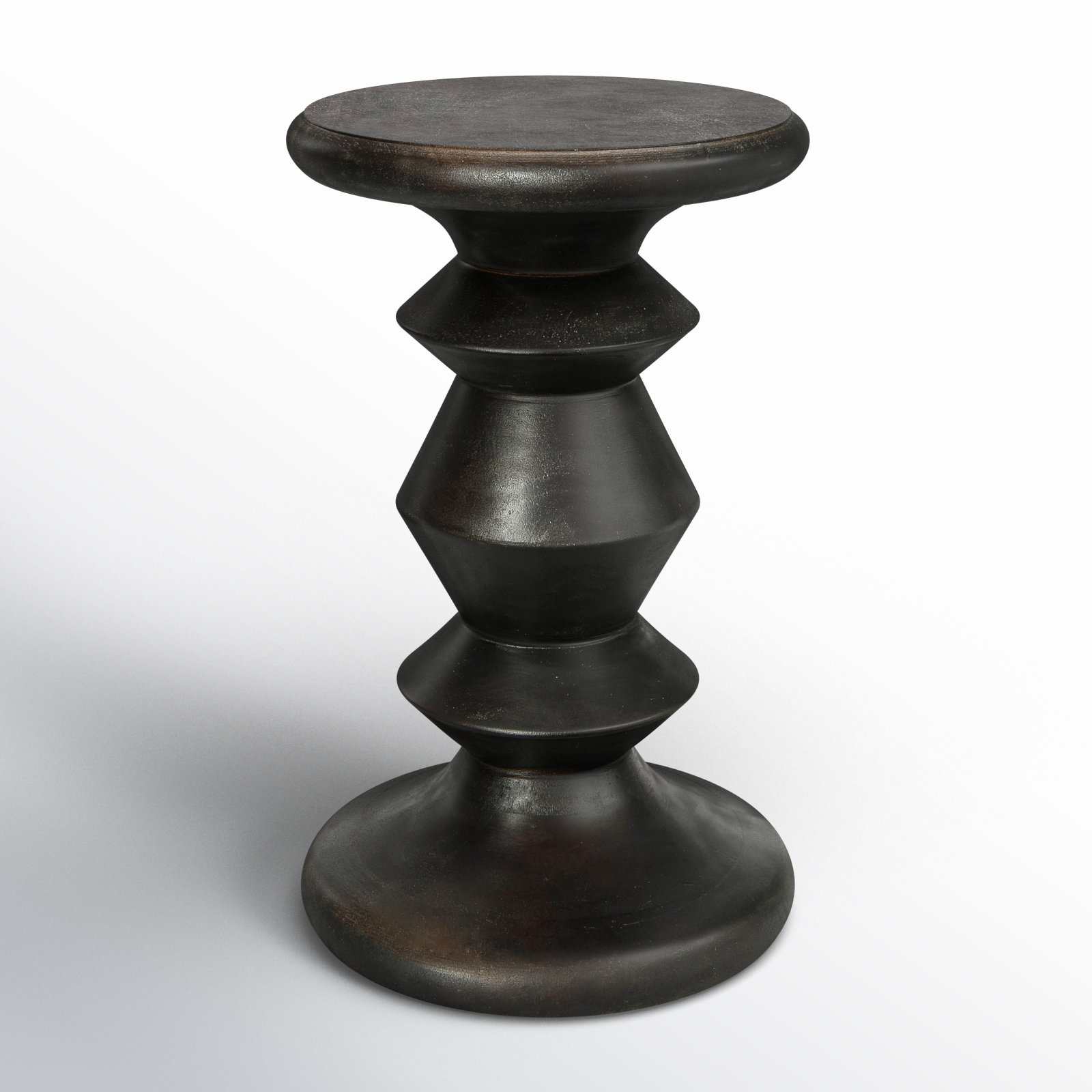 Trashawn Solid Wood End Table, Black