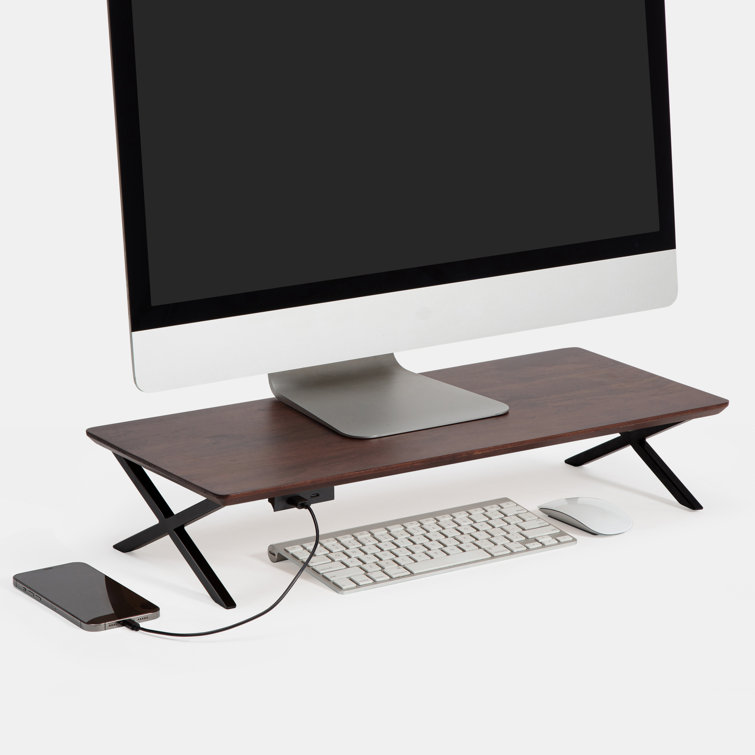 Sumekh Wood Monitor Stand With USB Port